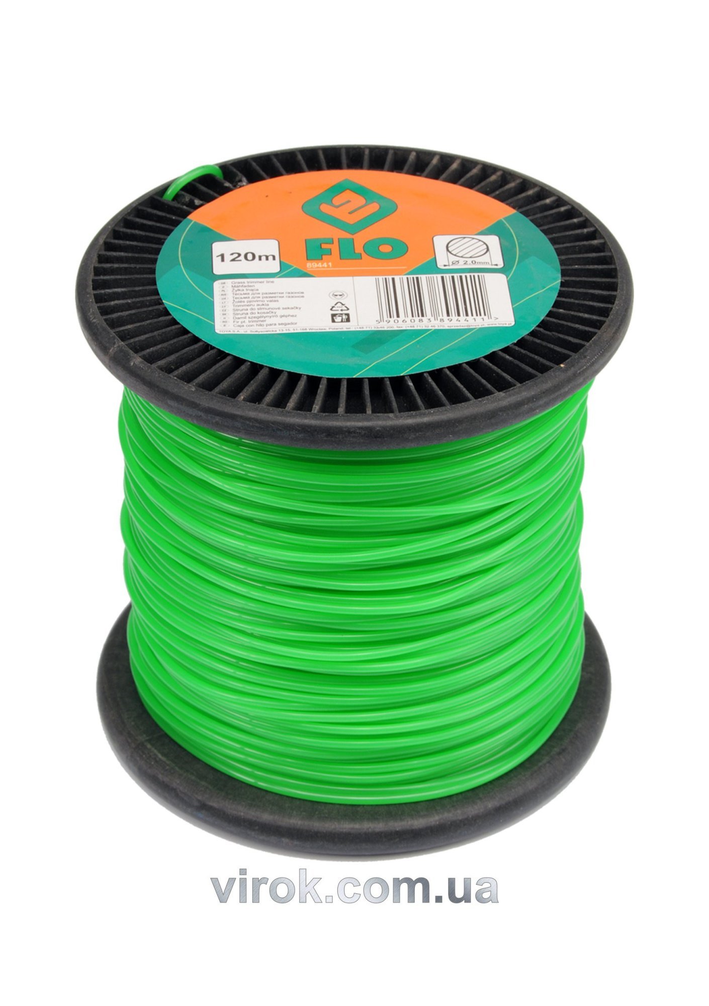 FLO Жилка для тримера кругла 2,0 мм х 120 м (бобіна)  | 89441