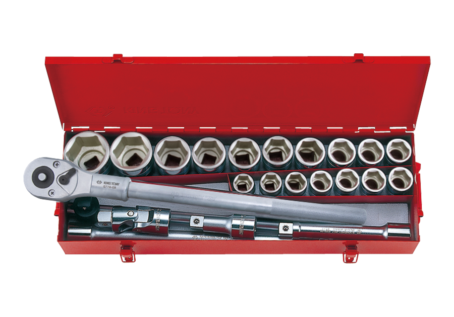 KING TONY Набор головок 3/4" 25 ед. 6-ти гранные (19-55мм) | 6325MR01