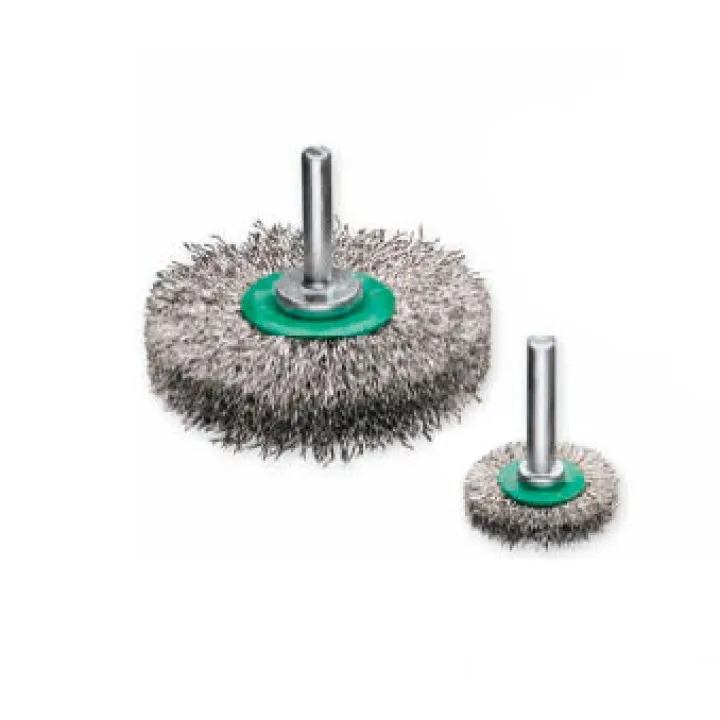Щетка цилиндрическая 50x14х12 мм, хвостовик 6 мм, Нерж. проволока 0.20 мм, 15000 об / мин LESSMANN