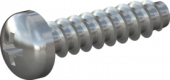 Шуруп для термопластика с полукруглой головкой, шлиц PZ, цинк