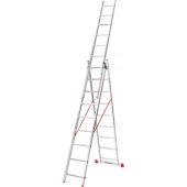 Драбина алюмінієва 3-х секційна Квітка PRO (3х9 сходинок) (110-9309)