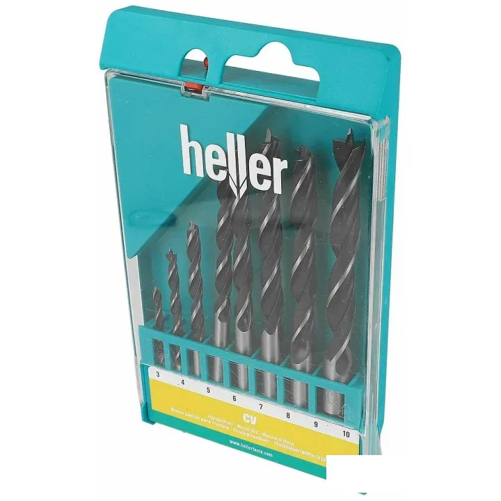 Набор сверл HELLER по дереву 3/4/5/6/7/8/9/10 мм. 8 шт. (18736)