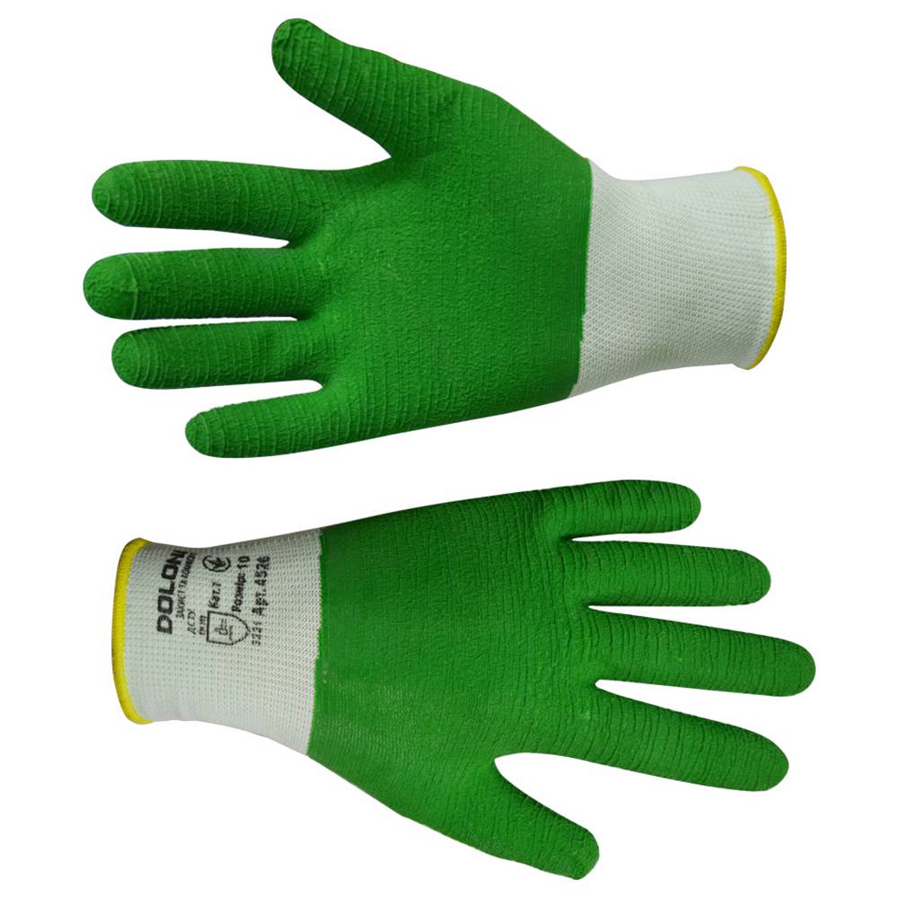 Рукавички нейлон з латексним покриттям, L Україна | 16-195