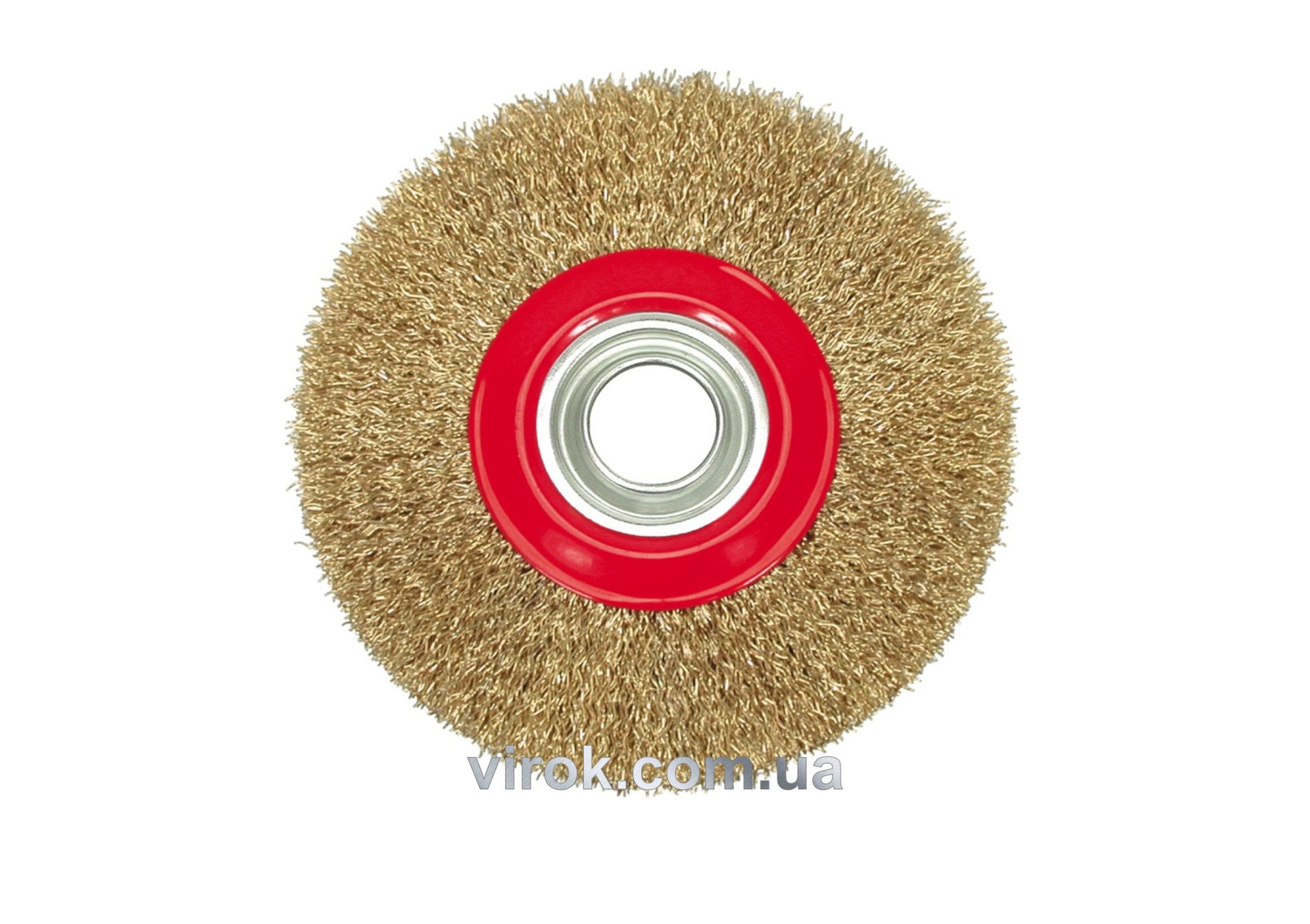 VOREL Щітка - крацовка ПЛОСКА латунна. сталь, Ø-200мм  | 06980