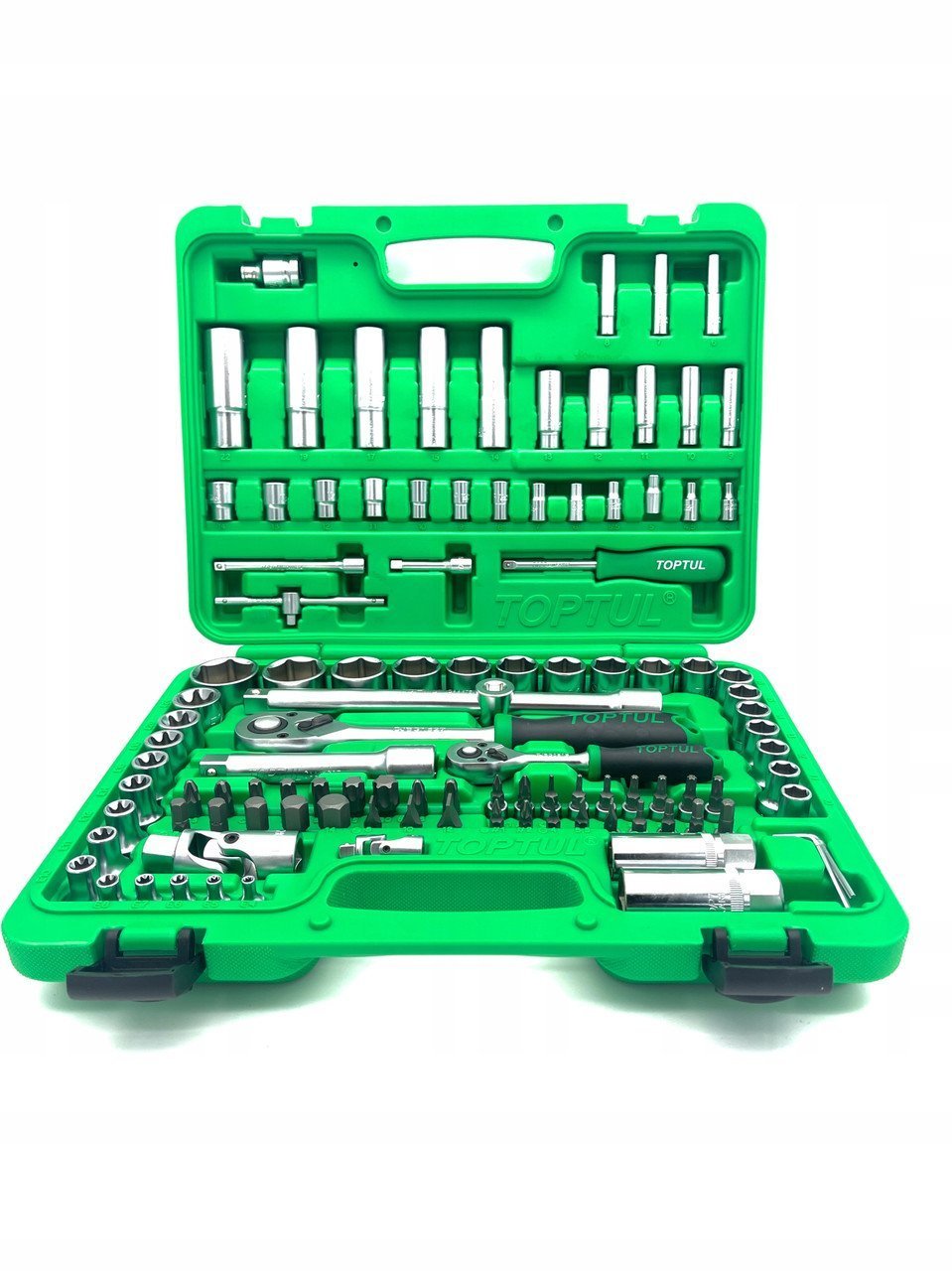 Автомобильный набор инструментов 1/4", 1/2" 108ед. (6-гр.) TOPTUL GCAI108R