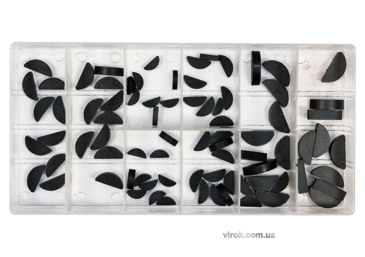 YATO Шпонки півкруглі різних розмірів YATO; наб. 80 шт.  | YT-06790