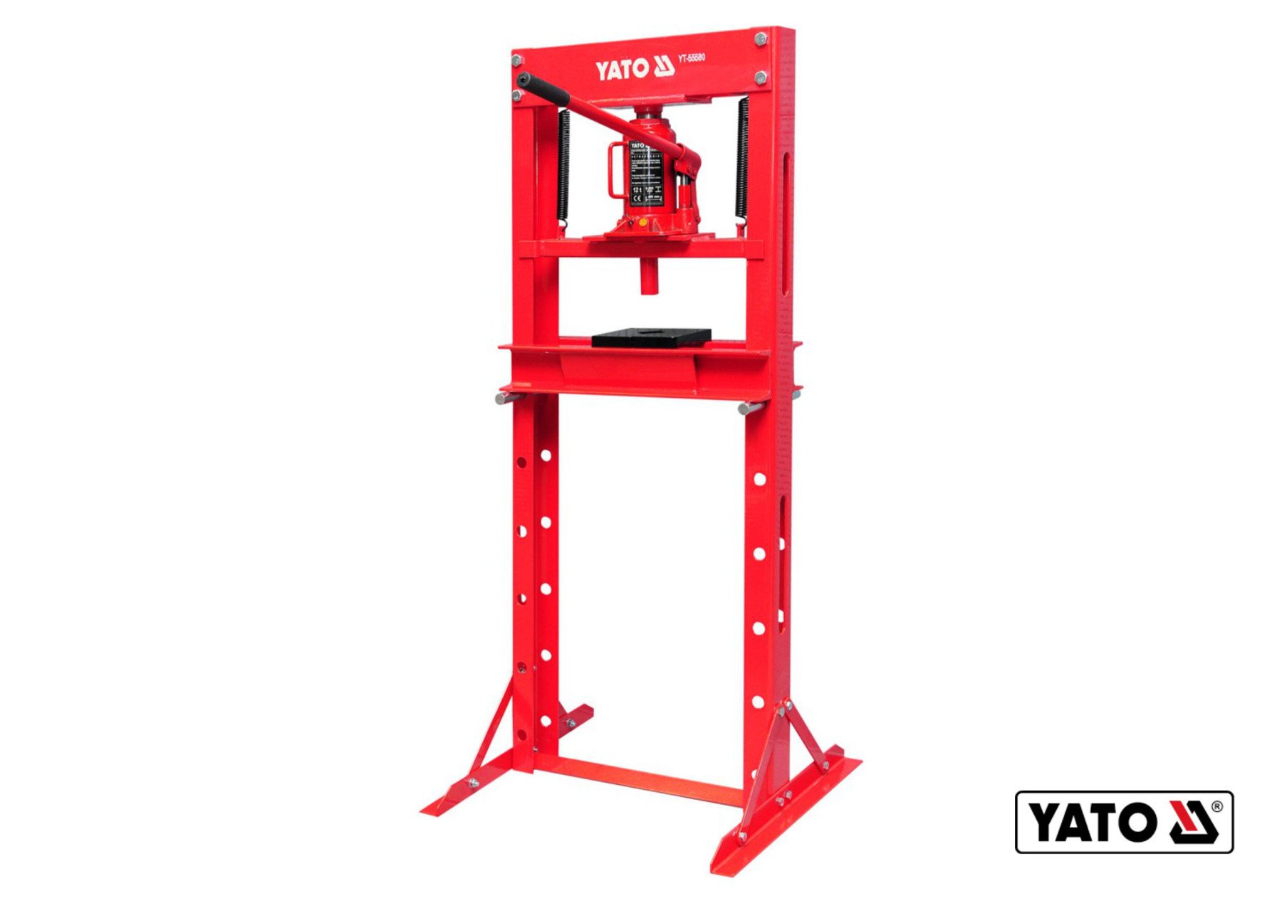 YATO Прес гідравлічний рамний YATO; навантаж.- 12 т, роб. зона- 0-695 мм, ширина рами- 400 мм  | YT-