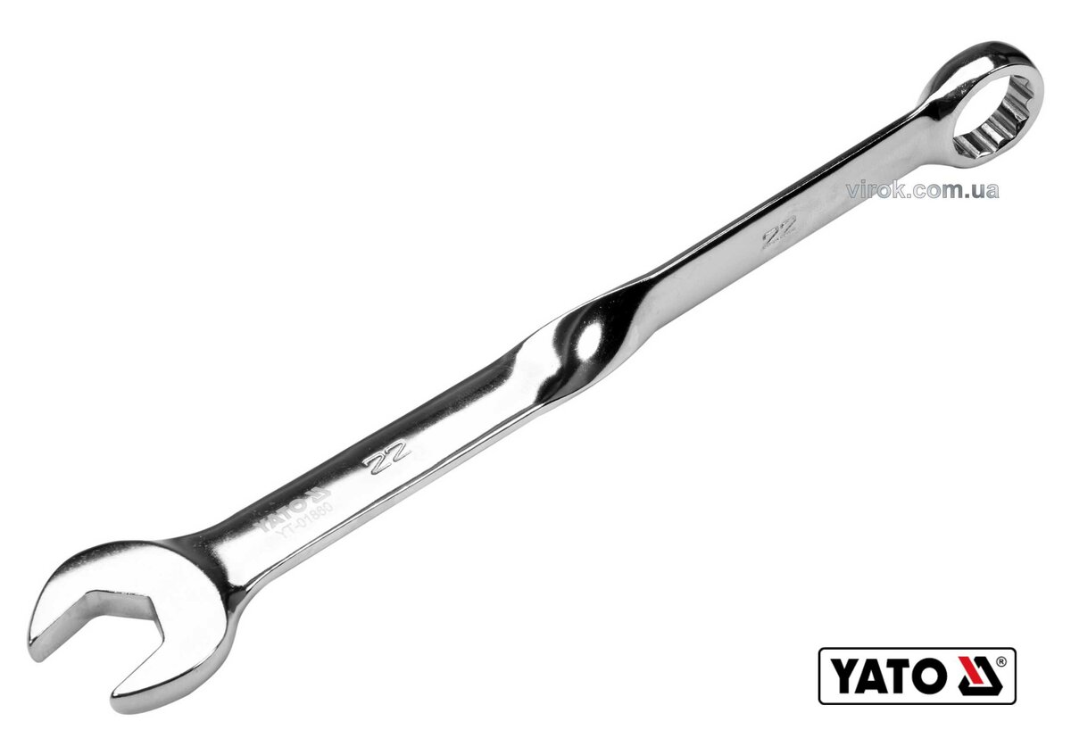 YATO Ключ ріжково-накидний, кручений 90° YATO : М= 22 x 305 мм, Cr-V  | YT-01860