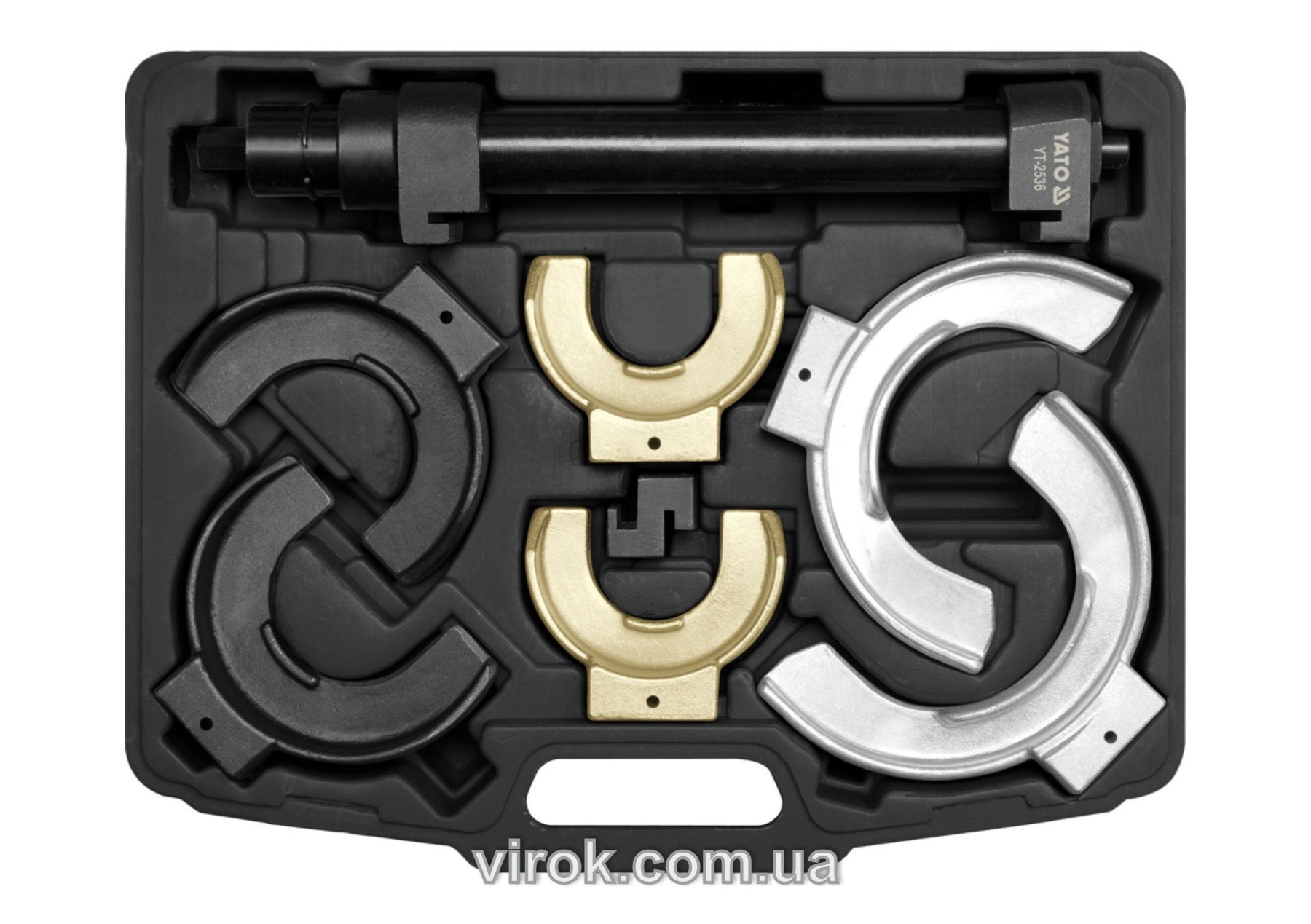 YATO Знімач амортизаційних пружин YATO до l=300 мм McPherson; заг. l=400 мм, макс. зусилля-1500 кг  