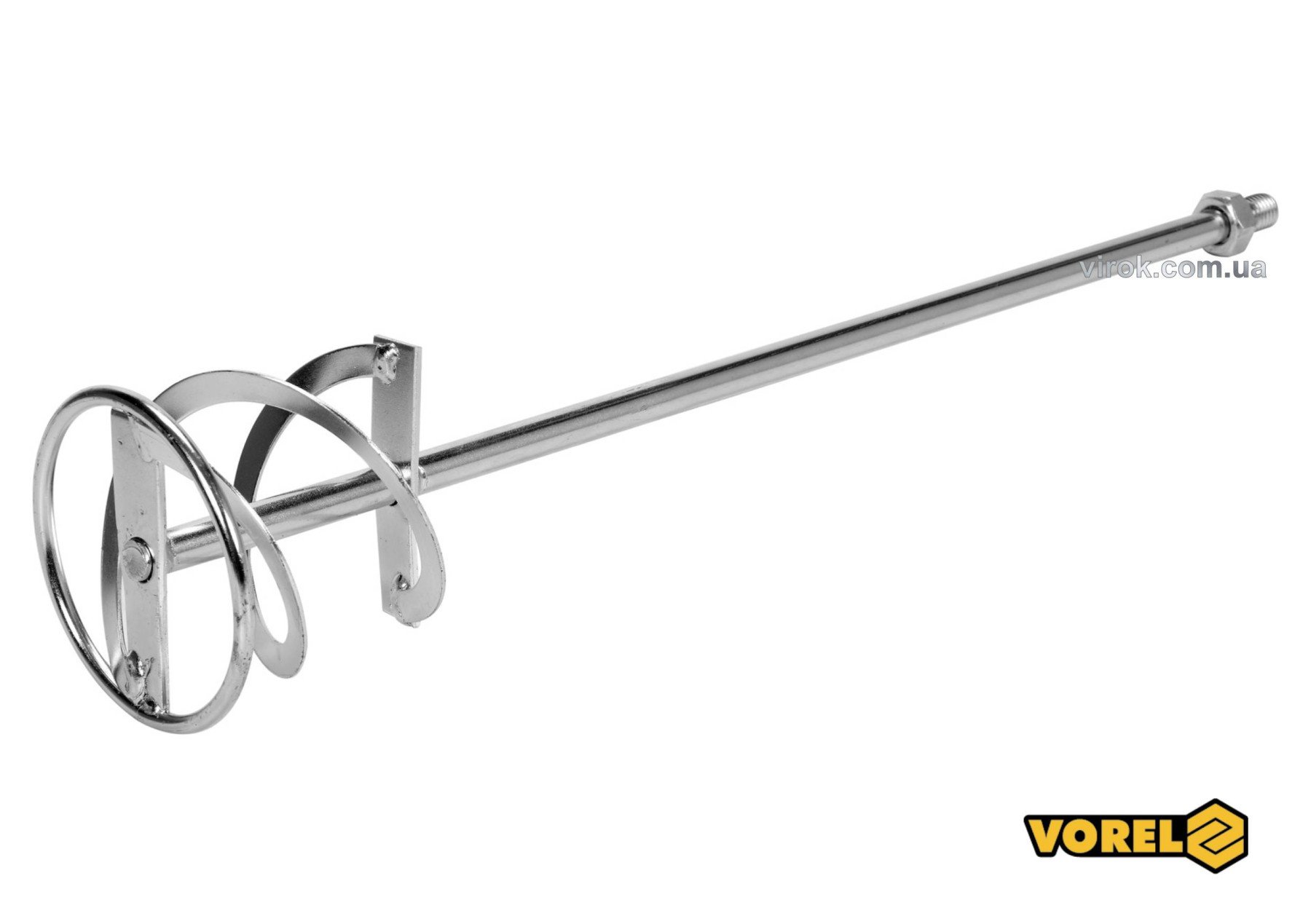 VOREL Міксер для будівельних сумішей оцинкований "ТУРБО" : Ø100 х 500 мм, M14  | 09062