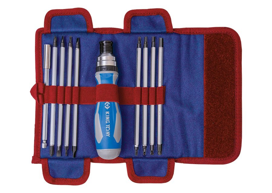 KING TONY Набор отверток 16 в 1 (PH,PZ,SL,Hex,Torx) в тубусе | P32526MRN