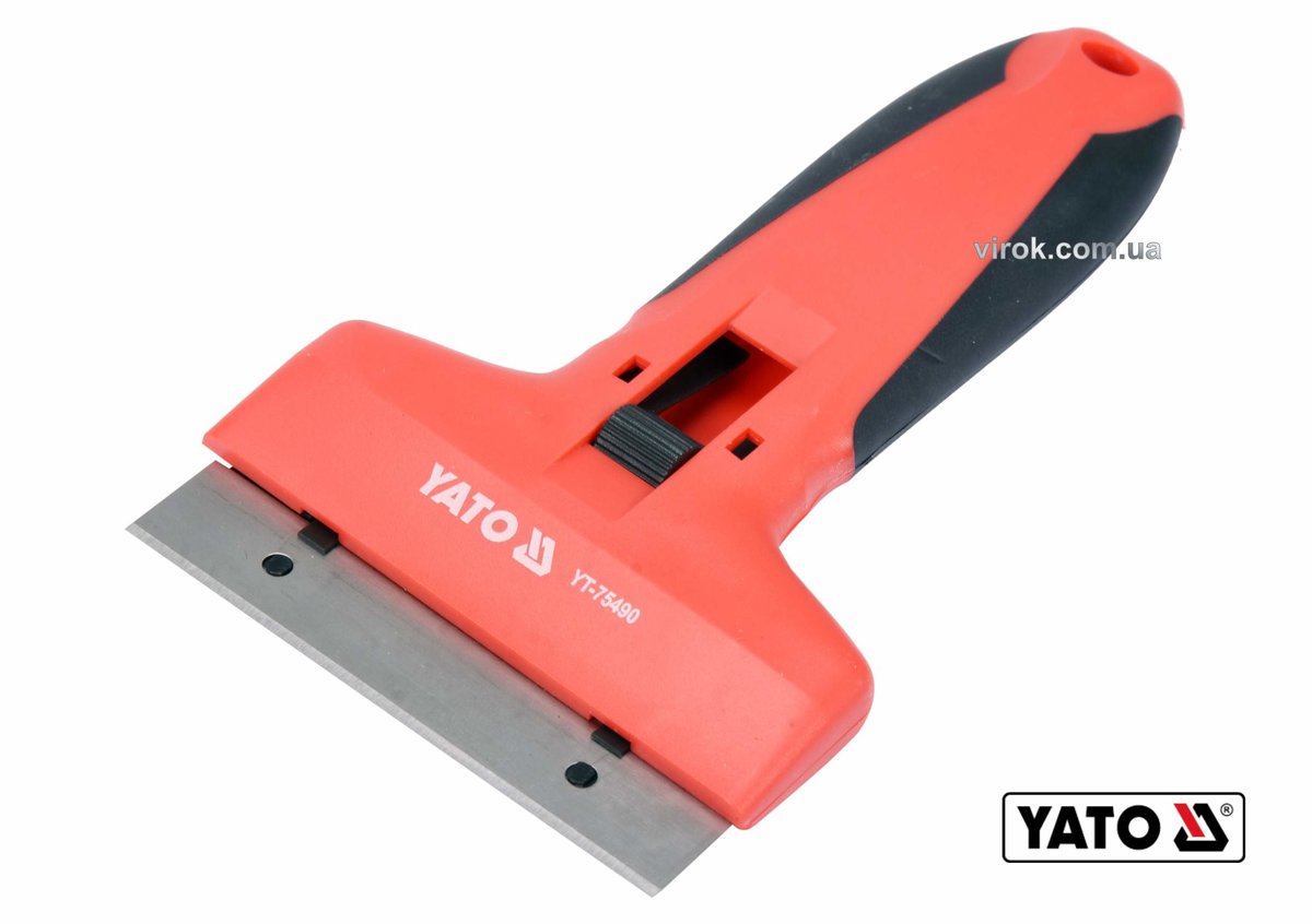 YATO Скребок YATO для скла з пластиковим корпусом : лезо 90 мм, l= 160 мм  | YT-75490