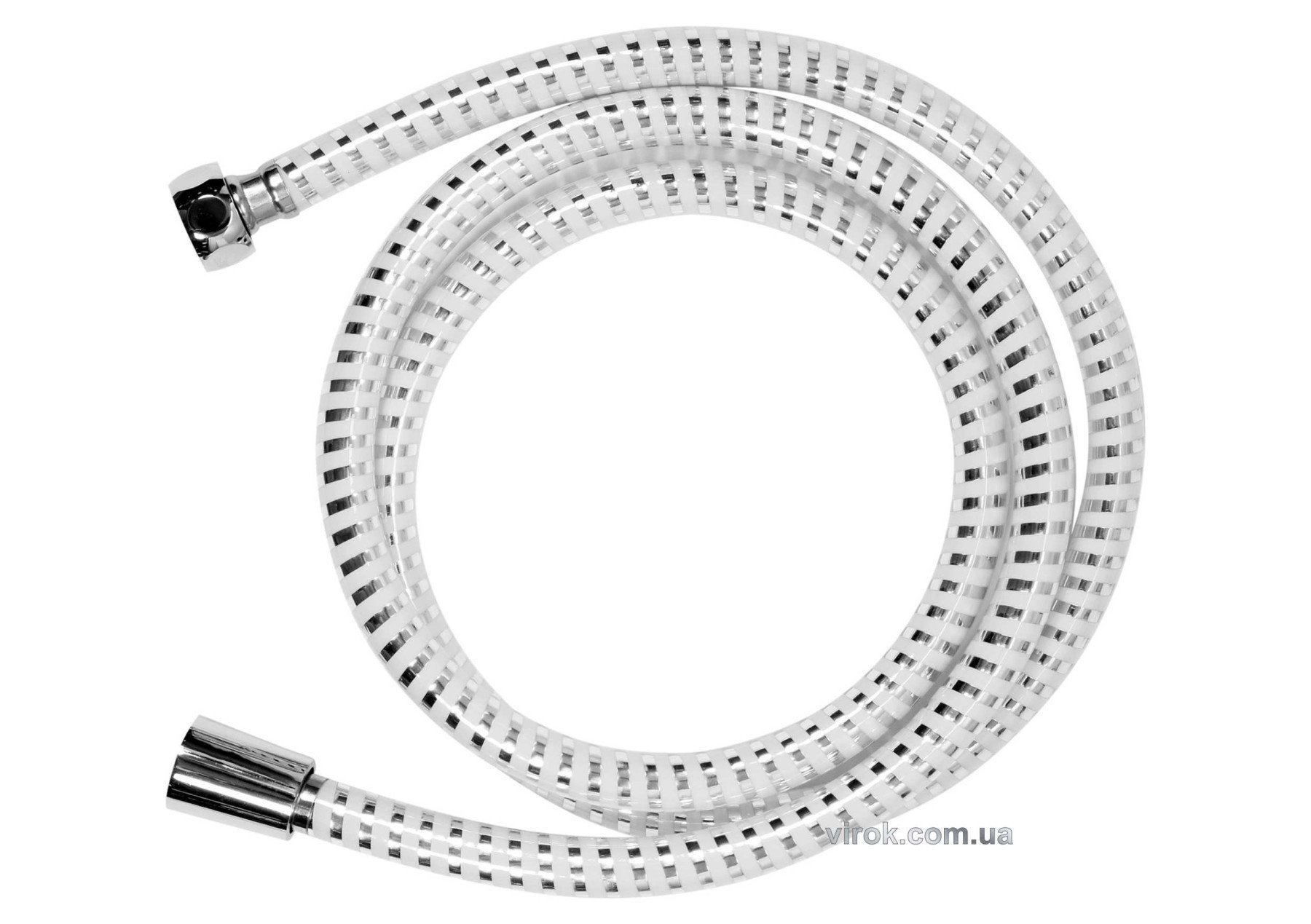 FALA Шланг для душа Ø= 14 мм, покритий хром-білою ПВХ гофрою, G 1/2, l= 2 м  | 75653