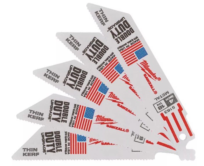 MILWAUKEE Полотно для шаб. пили , 100мм/ крок зуба 1,4мм, (5шт), (метал) | 48005183