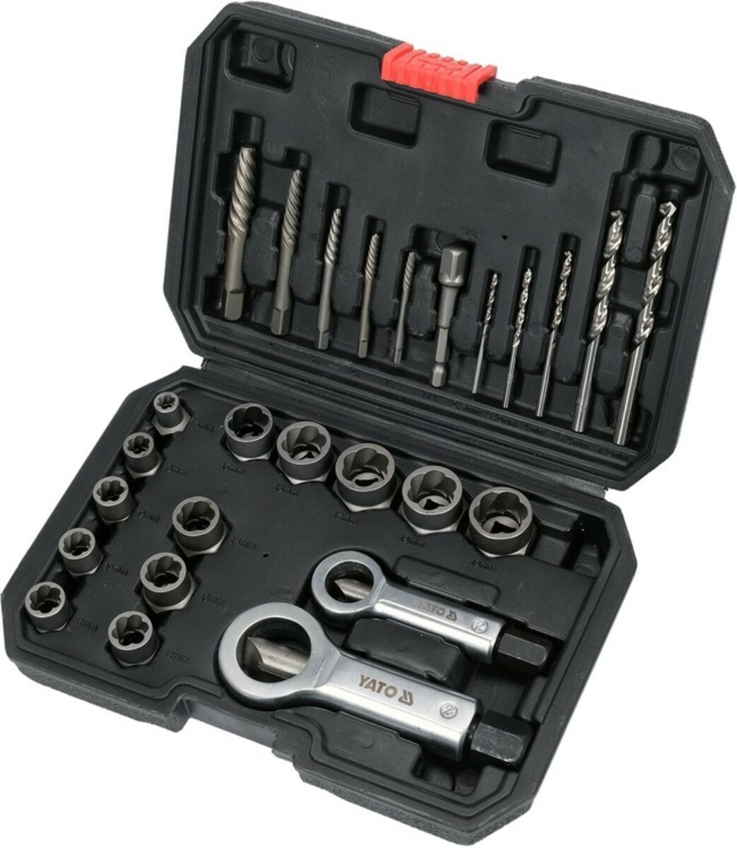 YATO Набір головок та екстракторів YATO :квадрат-3/8", CrMo 42, для видалення зломаних гвинтів 26 Од