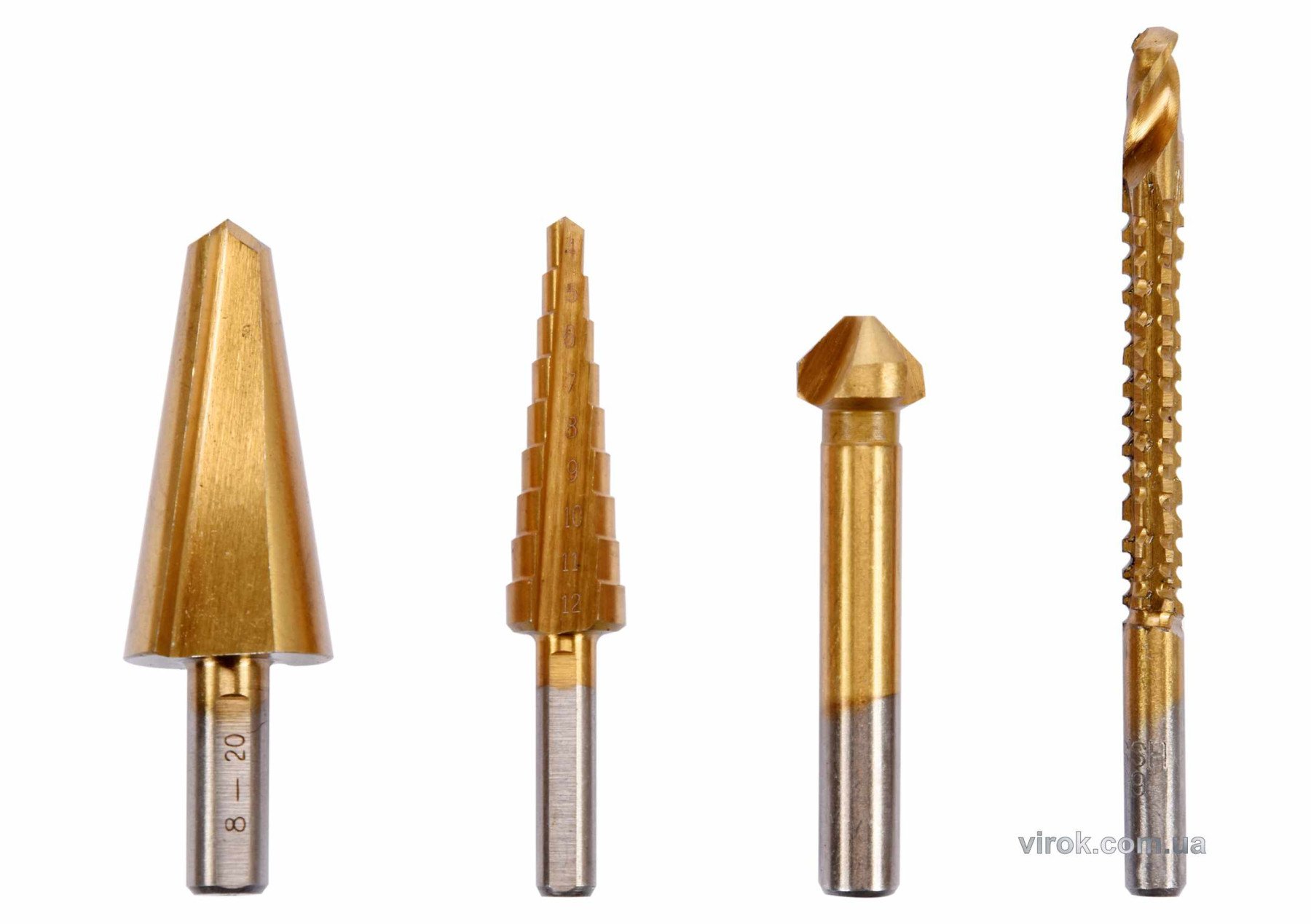 STHOR Свердла універсальні різновидні по металу : HSS 4241, 8-20мм, 4-12мм, 12.4мм, 6х90мм, 4 шт. | 