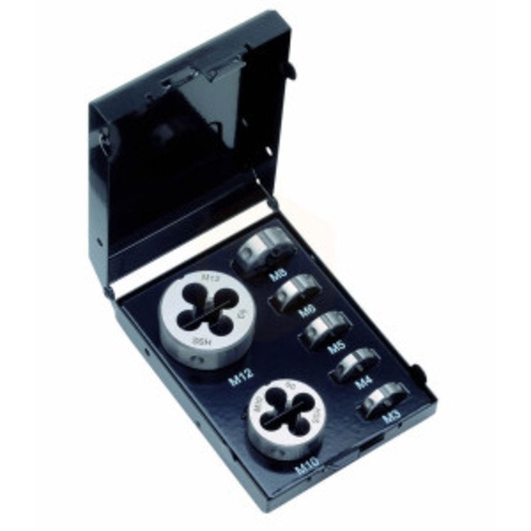 VÖLKEL Набір плашок М3-4-5-6-8-10-12; HSS; DRILBOX. 49521