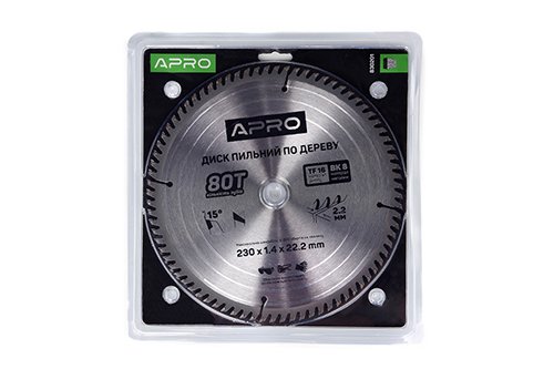 Диск пильний по дереву 230х22,2(20)х80Т APRO