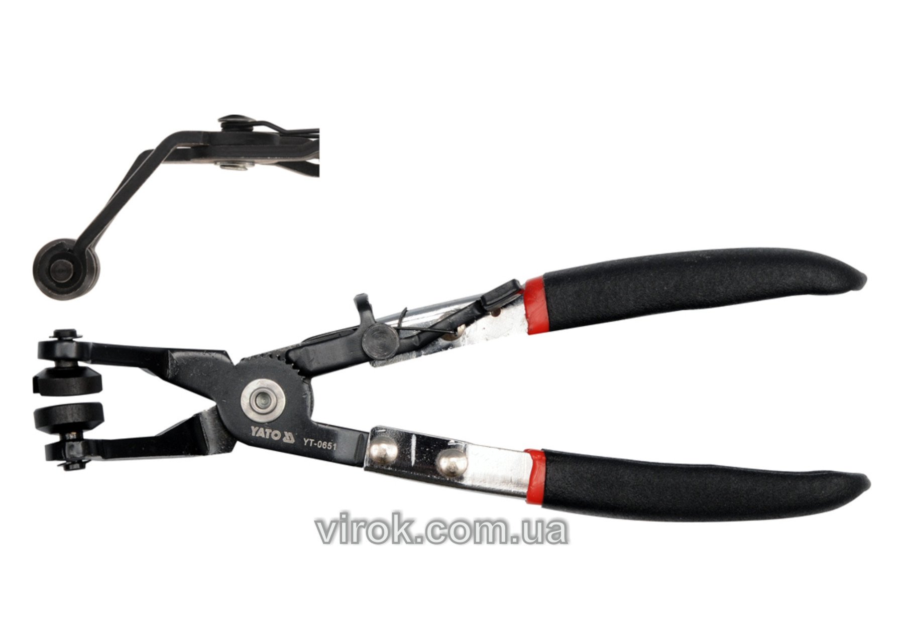 YATO Щипці для стягуючих хомутів YATO l= 215 мм зігнуті на 45°  | YT-0651