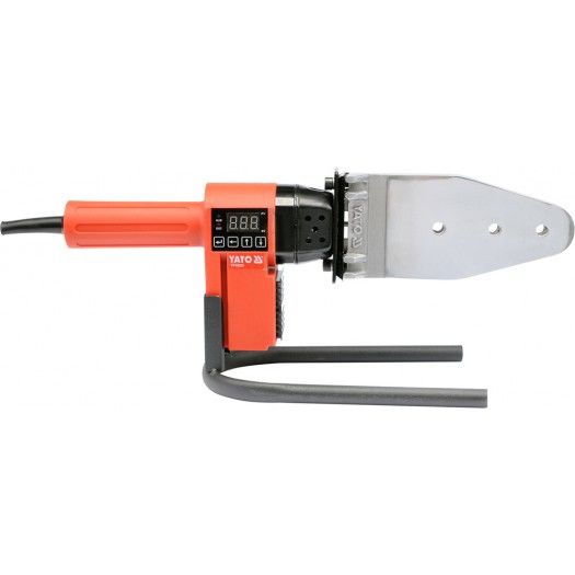 YATO Паяльник для пайки PVC труб YATO, P=850 Вт, Ø=16-63 мм з 7 адаптерами  | YT-82250