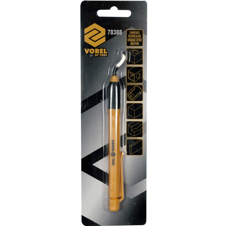 VOREL Ніж для знімання фаски і задирок універсальний , l= 140 мм  | 78388