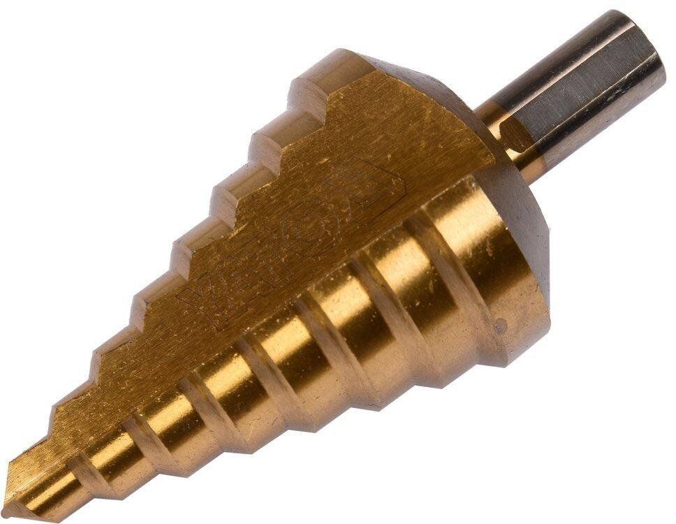 YATO Свердло конічне ступінчасте титанове по металу YATO : Ø= 10-45 мм, HSS 4241, L= 100/75 мм  | YT