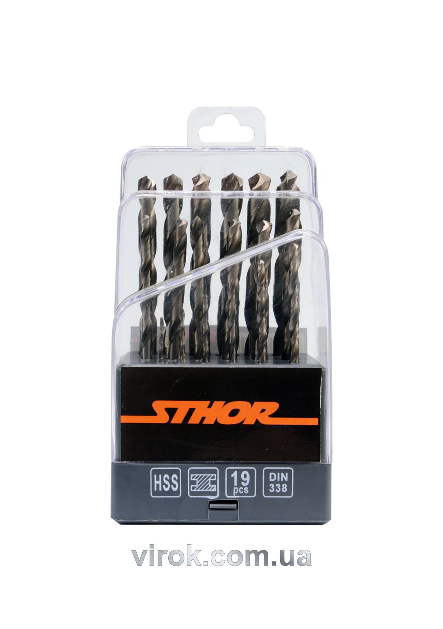 STHOR Набір свердл по металу HSS. Ø= 1,0-10,0 мм, 19 шт.  | 21999