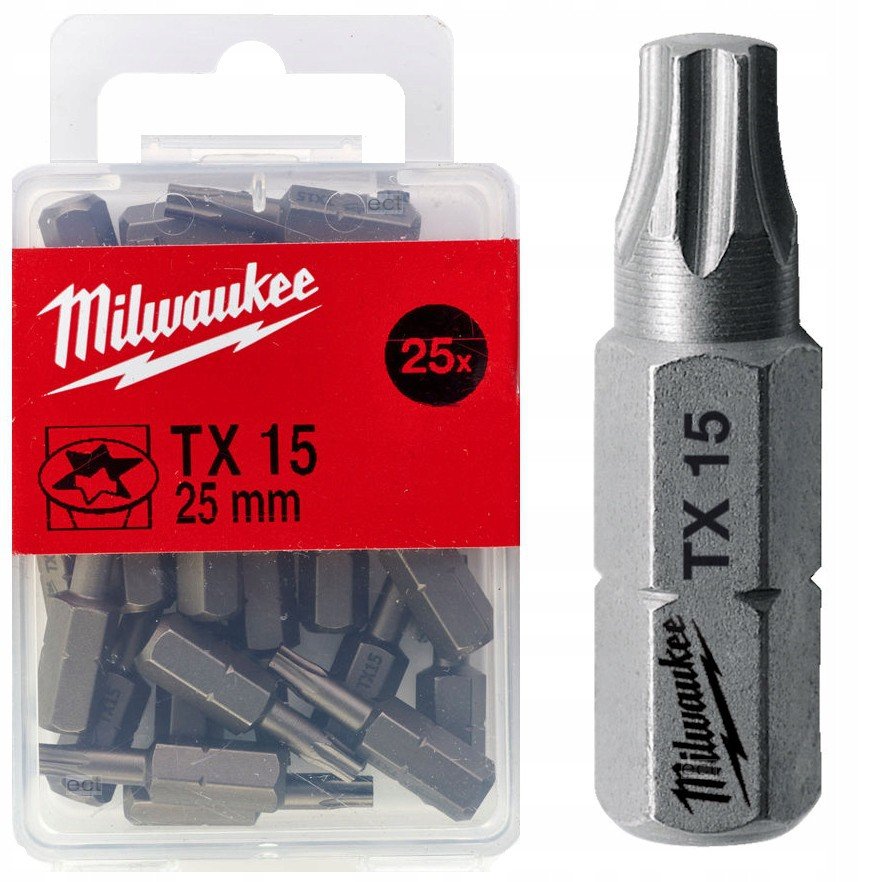 MILWAUKEE Біта , TX15, 25мм, (25шт) | 4932399595