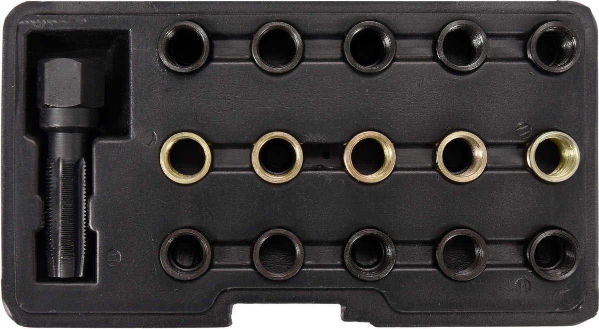 YATO Засоби для ремонту "свічок" запалу YATO: мітчик під головку М16х 1,25 і 15 напрям. втулок, комп