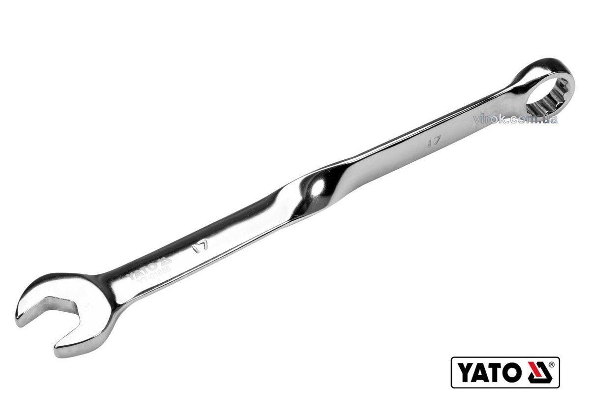 YATO Ключ ріжково-накидний, кручений 90° YATO : М= 17 x 244 мм, Cr-V  | YT-01856