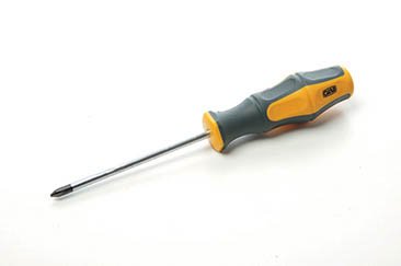 Отвертка крестовая обрезиненная рукоятка СrV PH1х100мм (Phillips) (двухкомпонентная) СИЛА