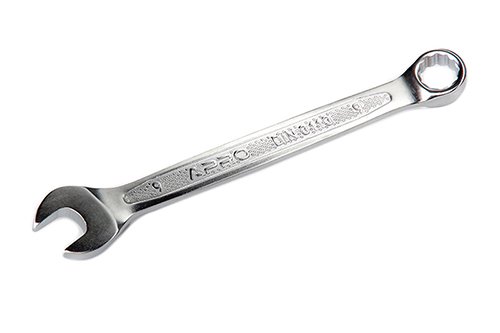 Ключ рожково-накидный CrV 9мм (холодный штамп DIN3113) APRO