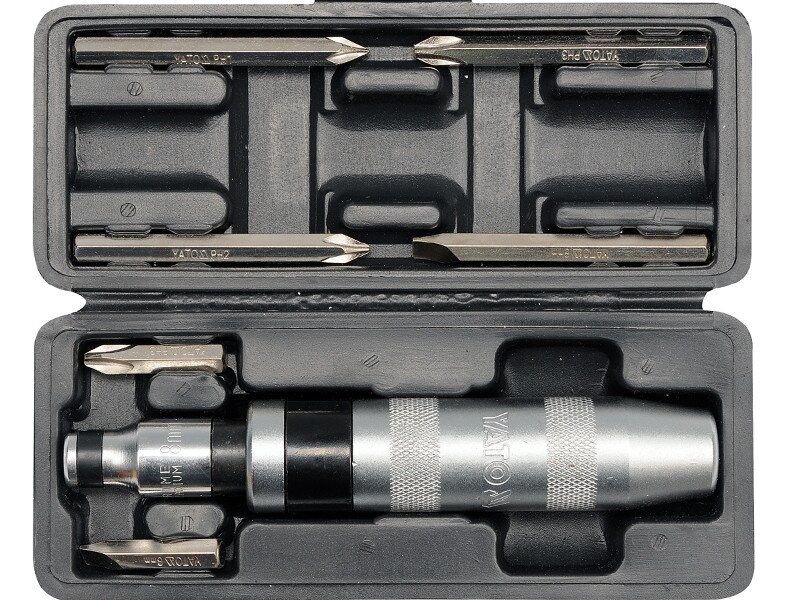 YATO Викрутка реверсивна ударна YATO : квадрат 1/2", 7 насадок. 5/16" СrV  | YT-2802