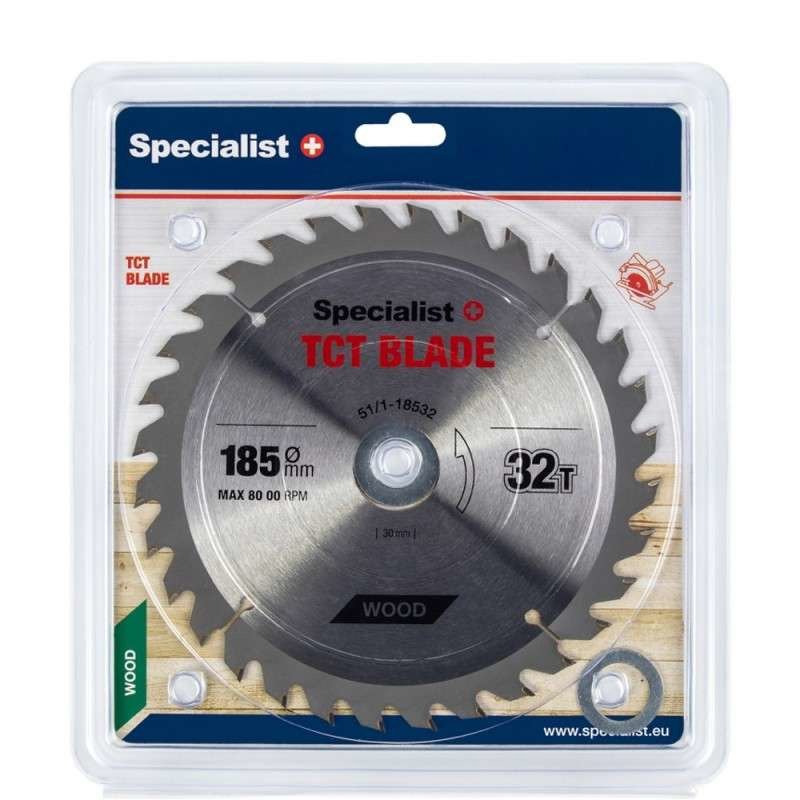 Specialist+ 51/1-18532 Диск відрізний по дереву 185x32Tx30/20/16