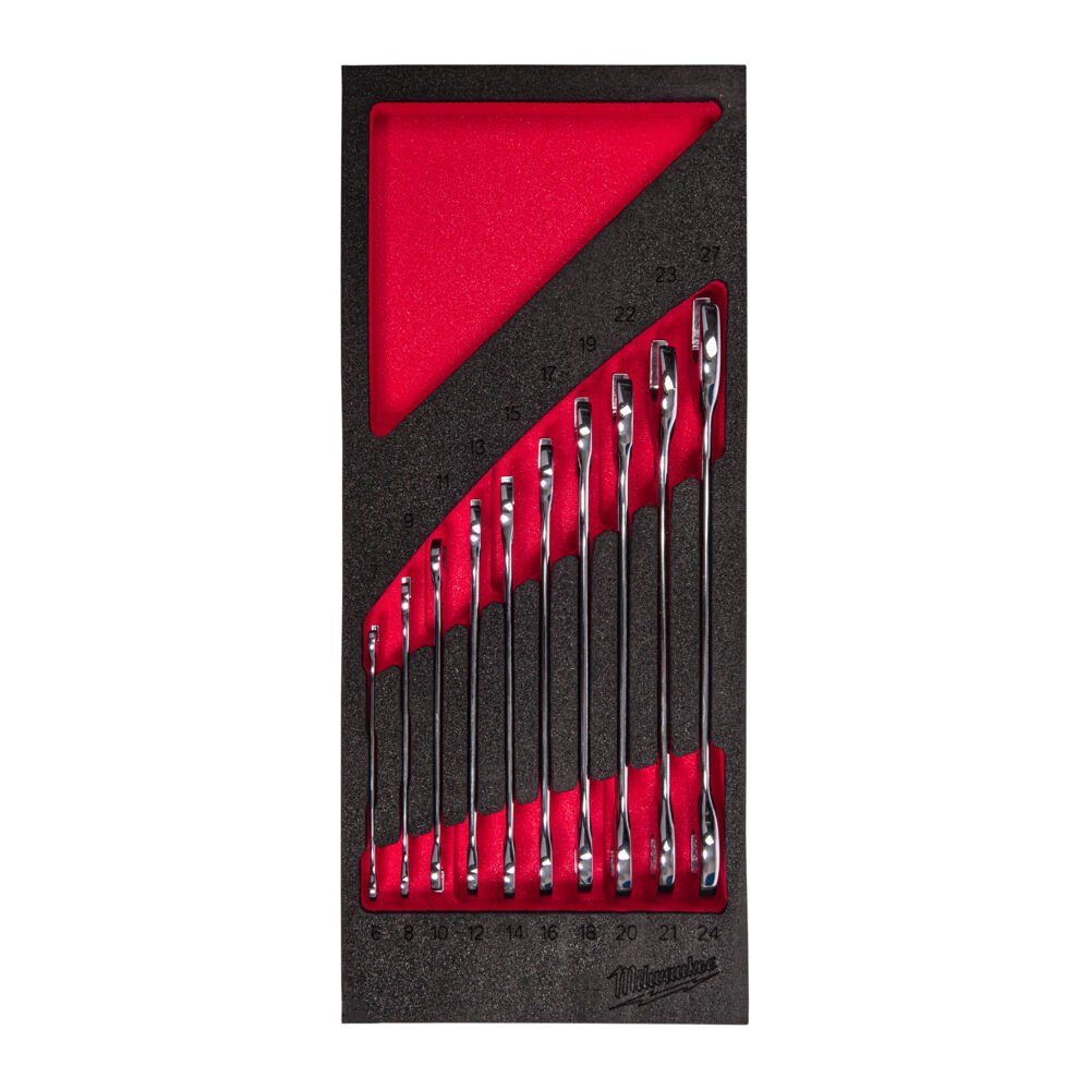 MILWAUKEE Ложемент з ключами гайковими хромованими розрізними (10шт.) | 4932493629
