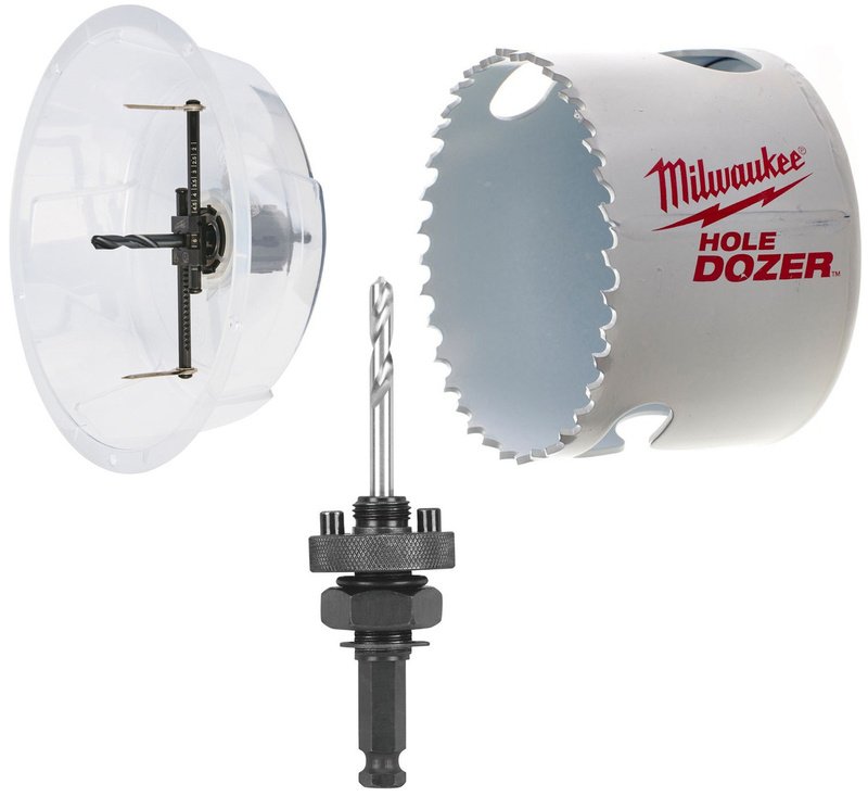 MILWAUKEE Коронка для сверления мягких материалов 51-178мм (балеринка) + Коронка 68mm H/Dozer + адап