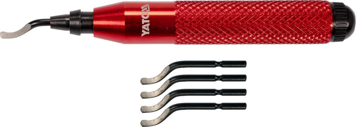 YATO Ніж для знімання фаски і задирок універсальний YATO, l= 135 мм, алюміній/ сталь, 5 запасних лез