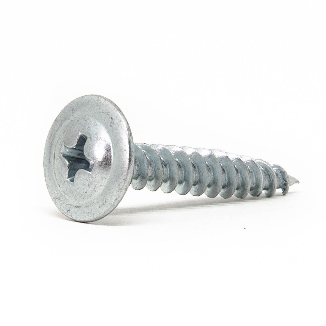 Саморез с прессшайбой 4,2х16 острый Белый цинк