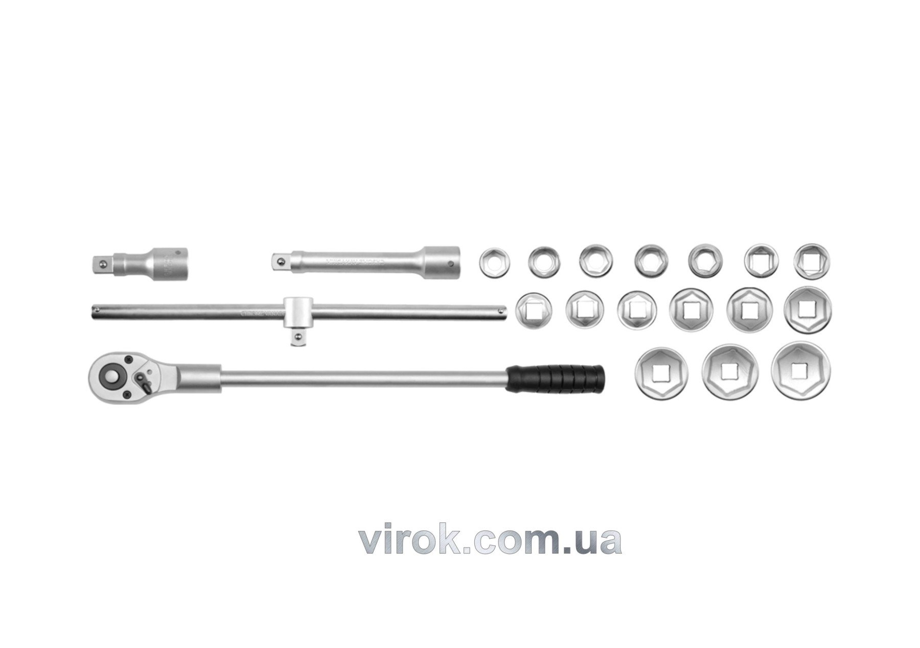 YATO Набір головок торцевих YATO : квадрат 3/4", М=19-50 мм з інструментами, 21 шт.  | YT-1335
