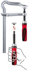 BESSEY Струбцина OMEGA GM 250х120 мм, усилие до 5000 Н, цельнометаллическая, 2-х компонентная ручка.