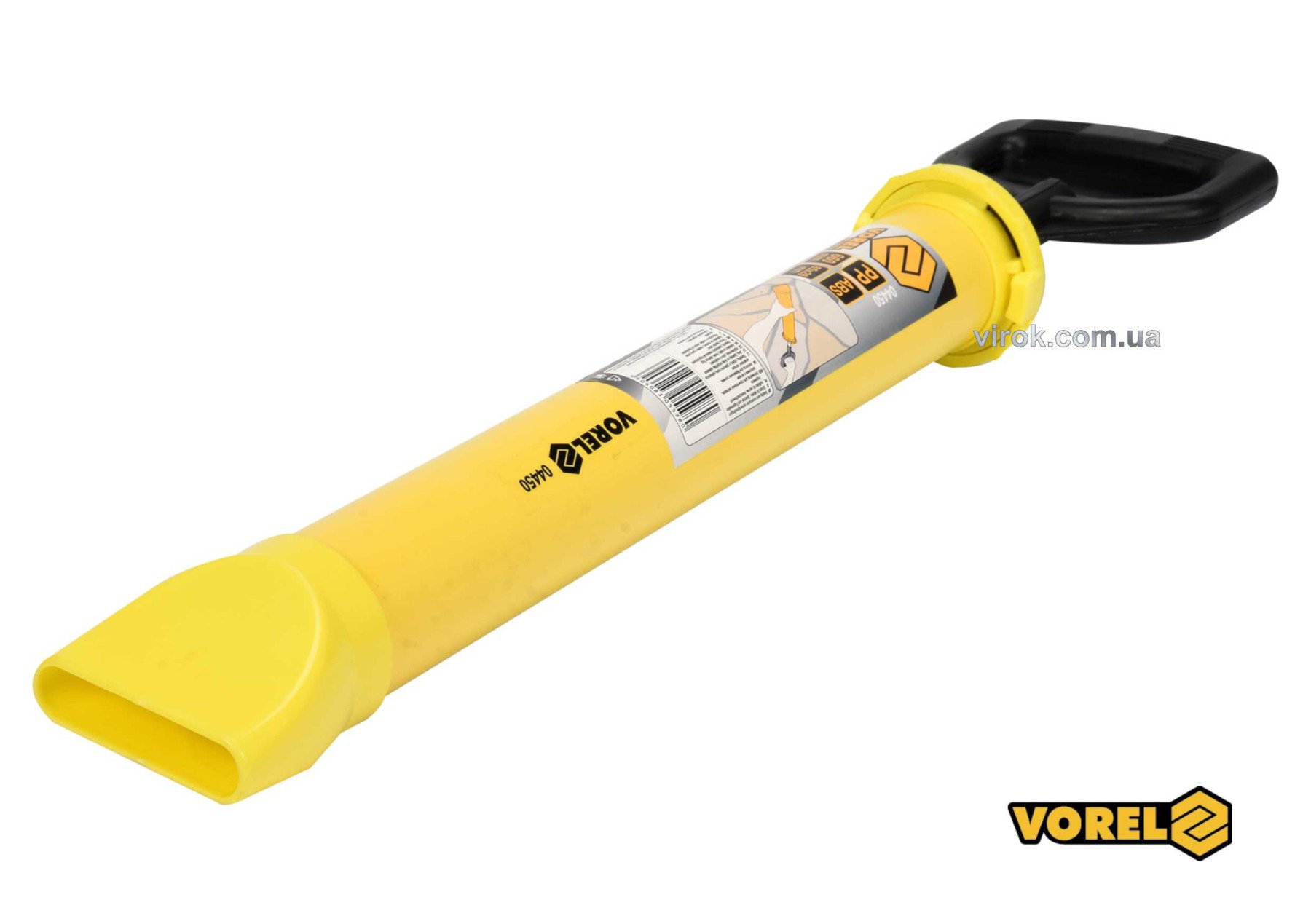 VOREL Шприц для нанесення будівельних сумішей : корпус Ø=60мм, сопло 85x20 мм. l=66мм, пластиков  | 