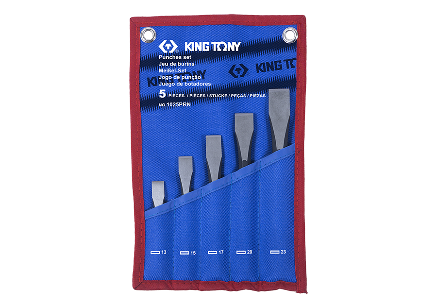 KING TONY Зубила в наборе 5ед в чехле | 1025PRN