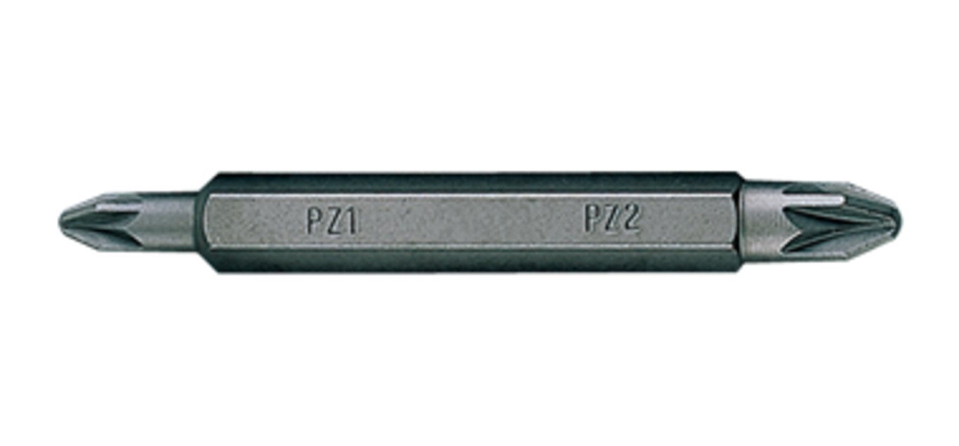 KING TONY Бита торцевая 1/4" PZ1 х PZ2 L=60мм двусторонняя (уп.10) | 1360012Z