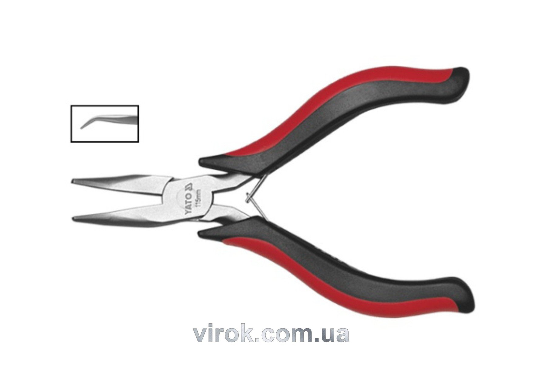 YATO Тонкогубці-міні загнуті нікельовані YATO : L= 115 мм  | YT-2084