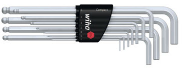 Wiha W36454 Набор из 11 шестигранных ключей со сферической головкой в держателе Compact