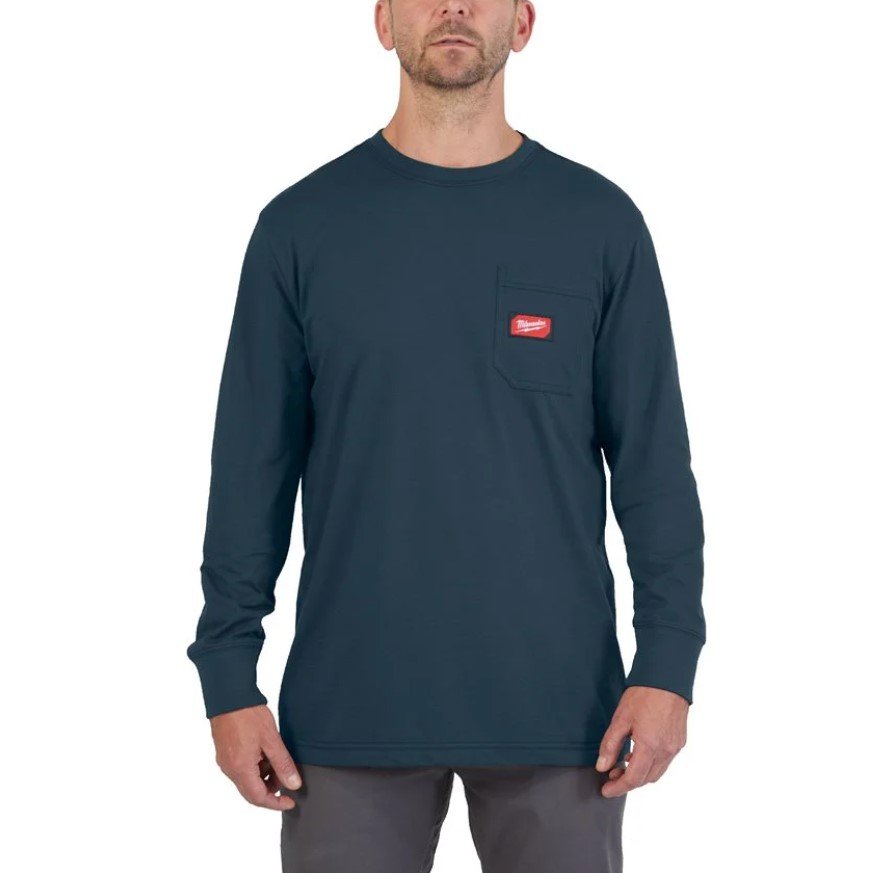 MILWAUKEE Футболка с длинными рукавами синяя размер S | 4932493043