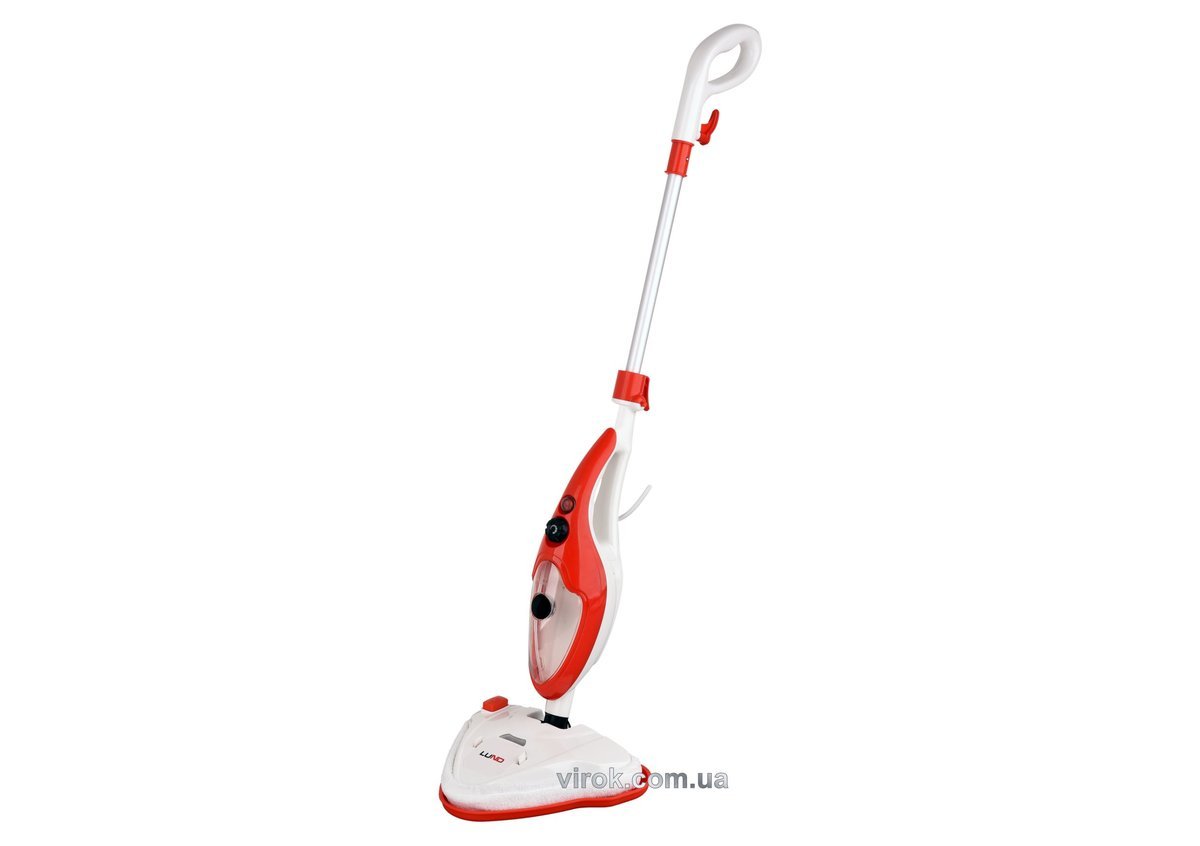 LUND Швабра парова з індикатором UV мережева : 1500 Вт, ємність- 550 мл, t= 110°С, 14 насадок  | 672