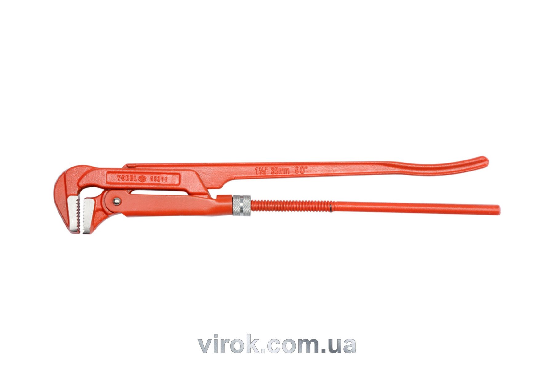 VOREL Ключ трубний з карбонової сталі 1.5", 90°  | 55216