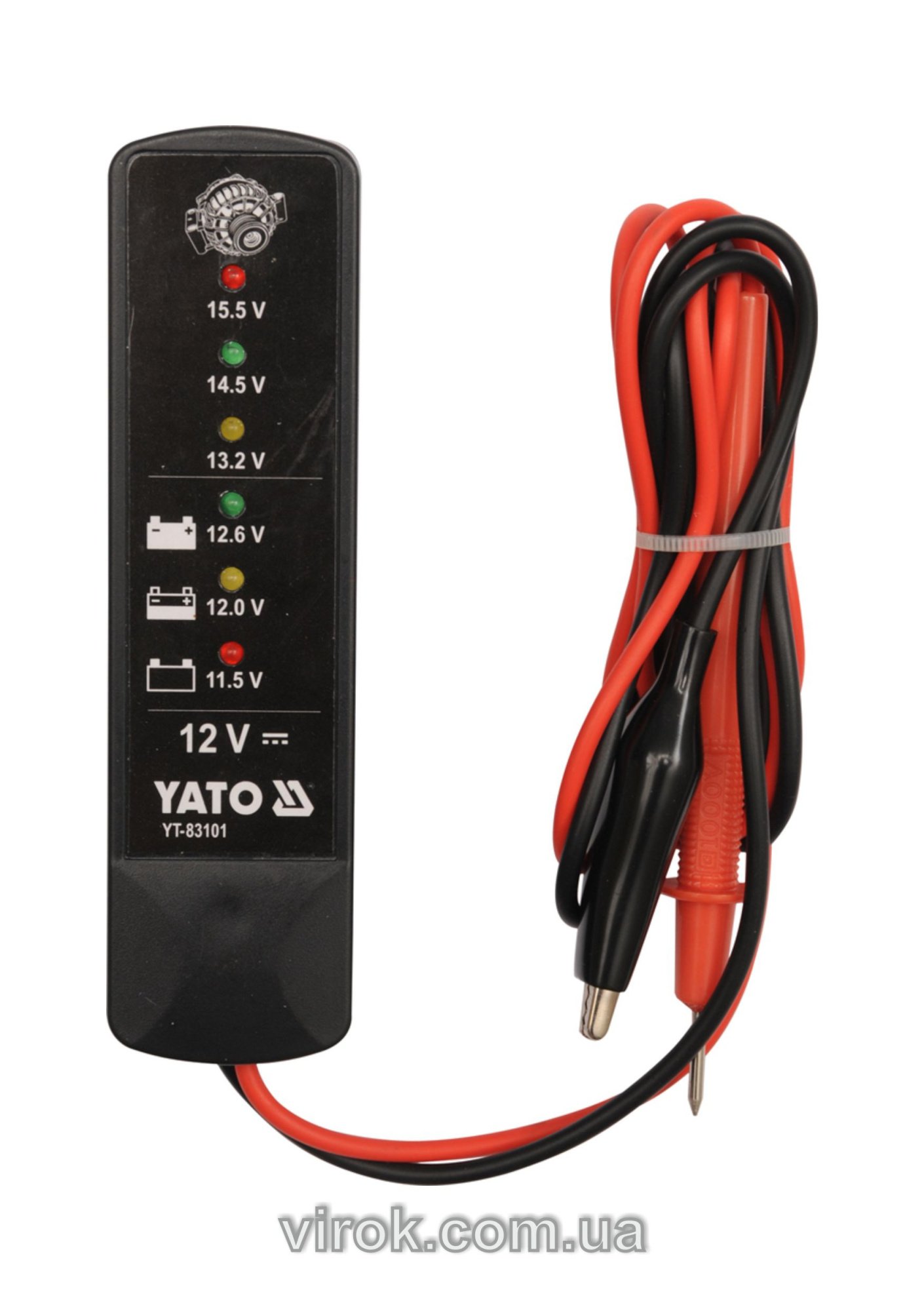 YATO Тестер напруги акумуляторів YATO, до 12 В  | YT-83101