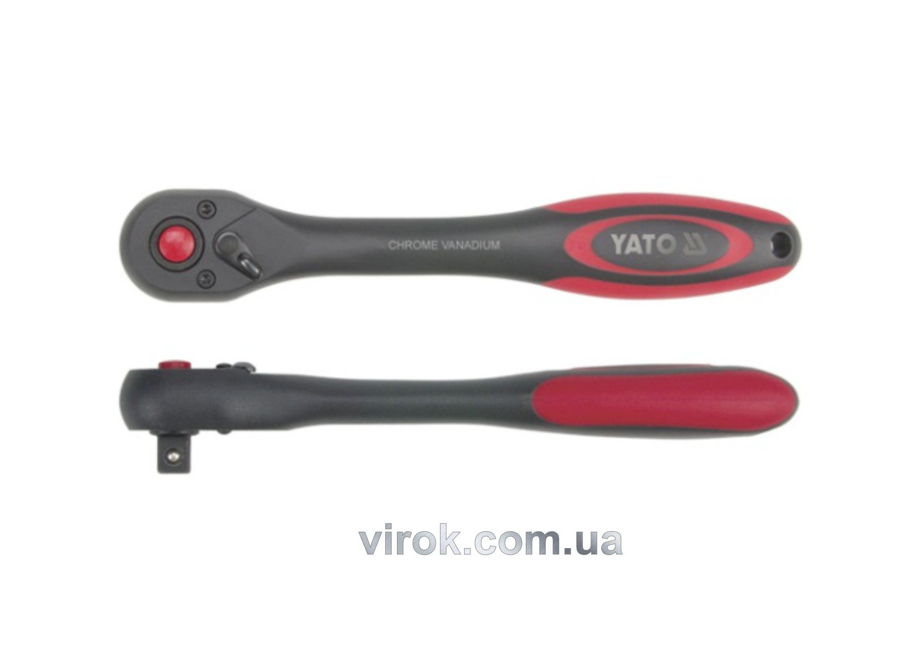 YATO Тріщатка YATO : квадрат 1/4", 72T, L= 144 мм, ручка покрита пластиком  | YT-0290